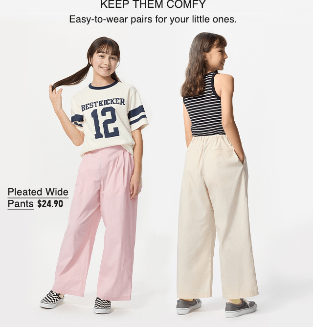 PDP10 - KIDS PLEATED WIDE PANTS