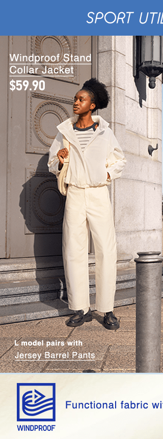HERO 1 - WOMEN WINDPOOF STAND COLLAR JACKET AND WOMEN JERSEY BARREL PANTS