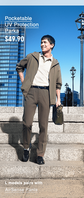 PDP4 - MEN POCKETABLE UV PROTECTION PARKA AND AIRSENSE PANTS