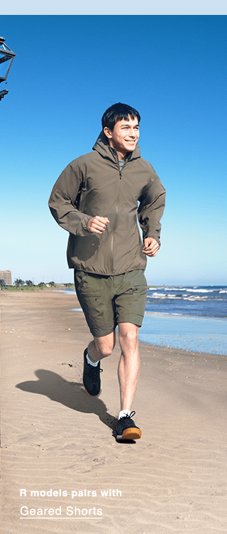PDP5 - MEN POCKETABLE UV PROTECTION PARKA AND MEN GEARED SHORTS