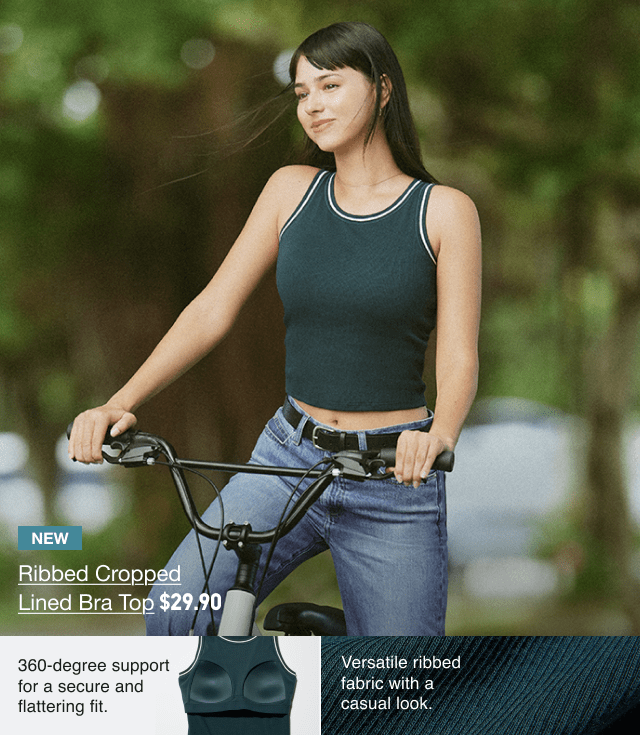HERO 1 - WOMEN RIBBED CROPPED BRA TOP