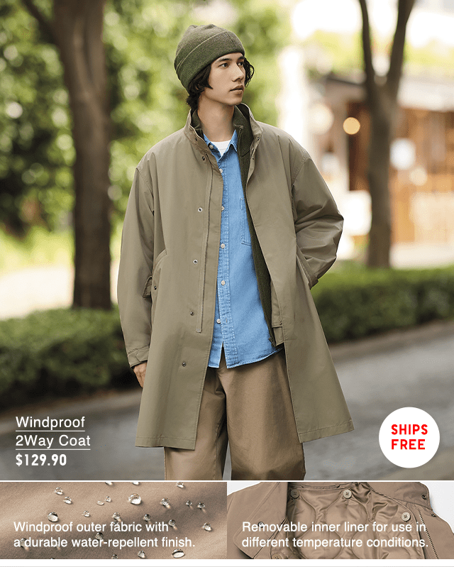 PDP4 - MEN WINDPROOF 2WAY COAT