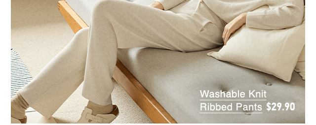 PDP4 - WOMEN WASHABLE KNIT RIBBED PANTS
