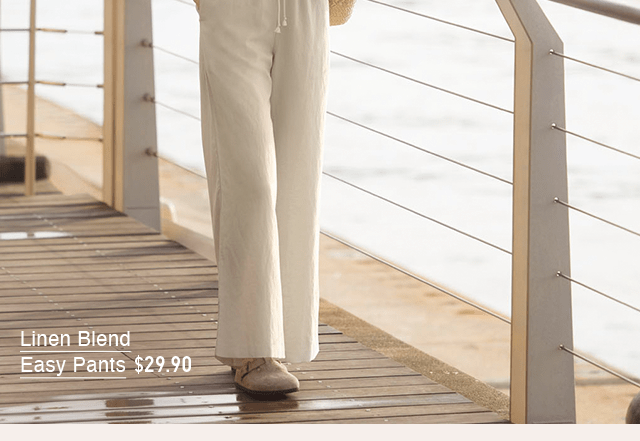 PDP11 - WOMEN LINEN BLEND EASY PANTS
