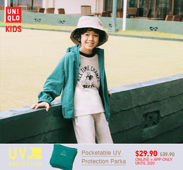 PDP12 - KIDS POCKETABLE UV PROTECTION PARKA