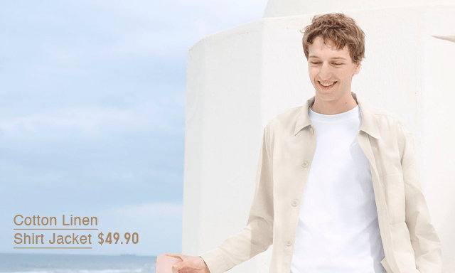 PDP7 - MEN COTTON LINEN SHIT JACKET