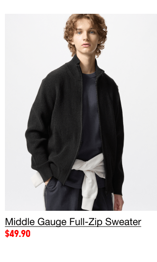 PDP4 - MEN MIDDLE GUAGE FULL ZIP SWEATER