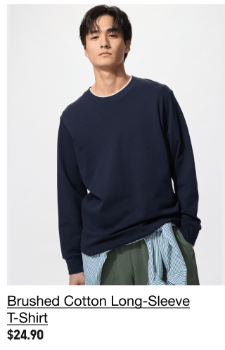 PDP6 - MEN BRUSHED COTTON LONG SLEEVE T-SHIRT