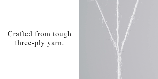 BANNER 2 - CRAFTED FROM TOUGH THREE-PLY YARN.