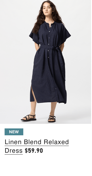 PDP5 - WOMEN LINEN BLEND RELAXED DRESS