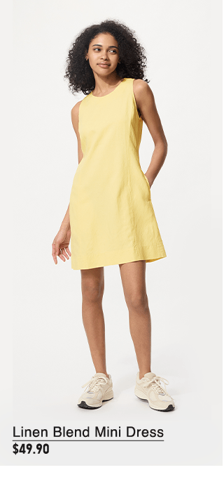 PDP14 - WOMEN LINEN BLEND MINI DRESS