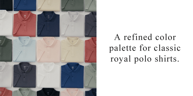 BANNER 3 - A REFINED COLOR PALETTE FOR CLASSIC ROYAL POLO SHIRTS..