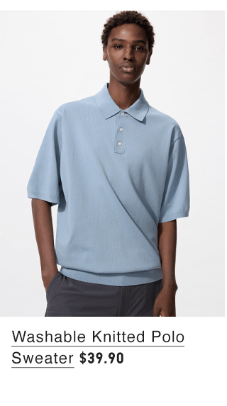 PDP3 - MEN WASHABLE KNITTED POLO SWEATER