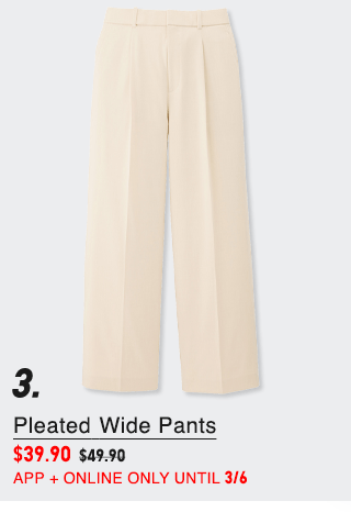 PDP3 - WOMEN PLEATED WIDE PANTS