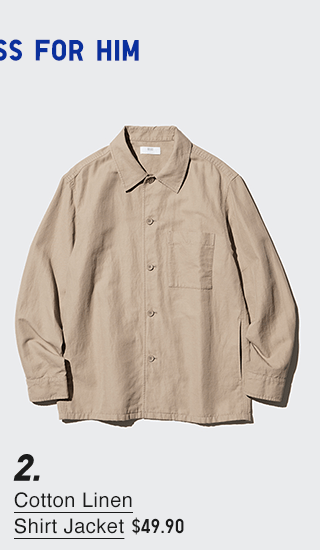 PDP6 - MEN COTTON LINEN SHIRT JACKET