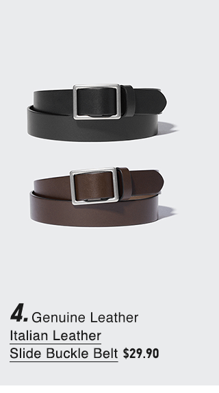 PDP8 - MEAN ITALISN LEATHER SLIDE BUCKLE BELT