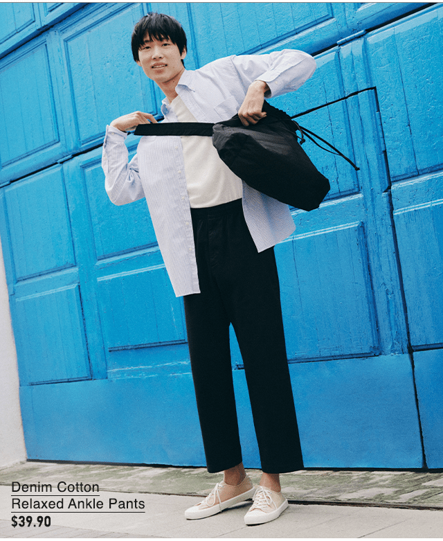 pdp3m0denim0cotton0relaxed0ankle0pants
