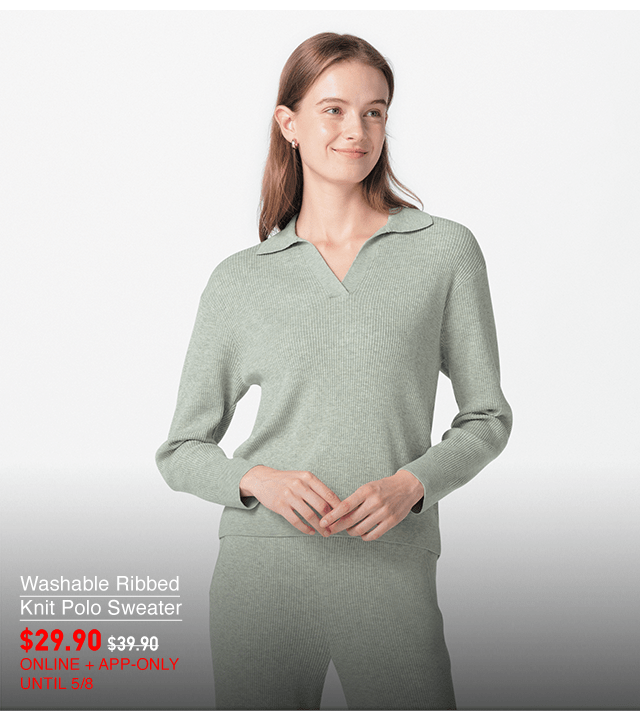 pdp1w0washable0ribbed0knit0polo0sweaters