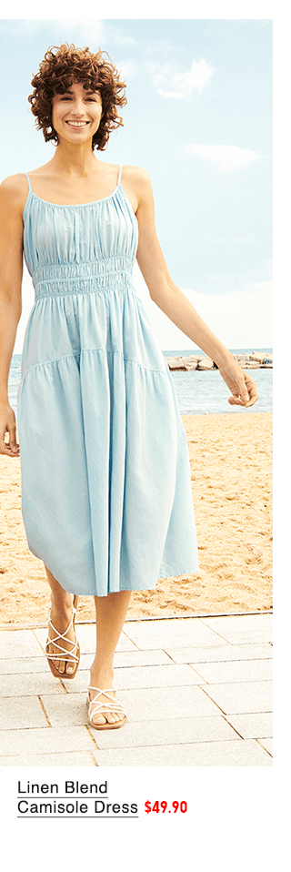 pdp6w0linen0blend0camisole0dress