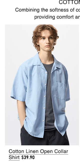 pdp7m0cotton0linen0ope0collar0shirt