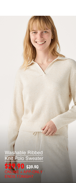 pdp1w0washable0ribbed0knit0polo0sweaters
