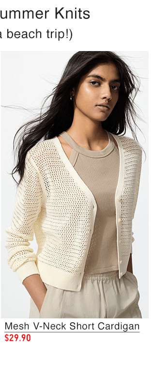 pdp5w0mesh0vneck0short0cardigan