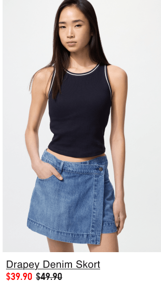 product6women0drapey0denim0skort