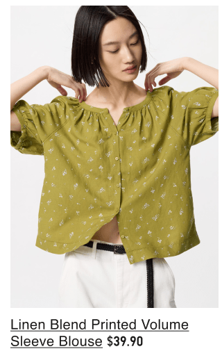 product2women0linen0blend0printed0volume0sleeve0blouse