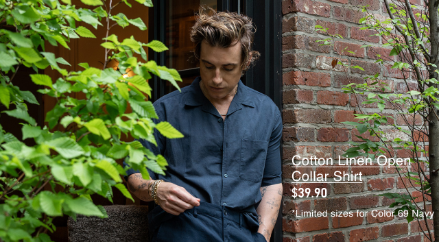 hero2image0men0cotton0linen0open0collar0shirt