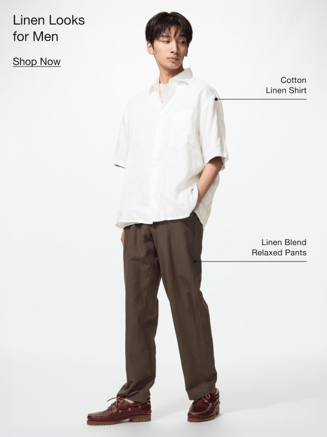banner2men0cotton0linen0shirt0andlinen0blend0relaxed0pants