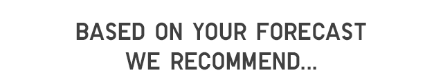 SUBHEADER - BASED ON YOUR FORECAST WE RECOMMEND...