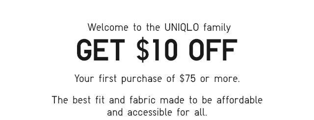 TOP BANNER - WELCOME TO THE UNIQLO FAMILY
