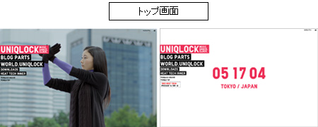 UNIQLOCK トップ画面