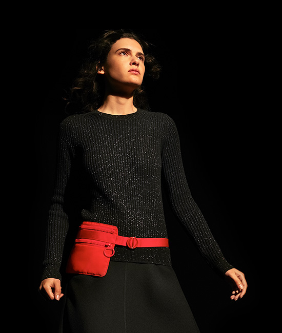 Shiny Crew Neck Sweater