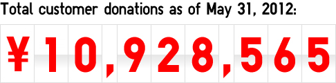 Total customer donations as of May 31, 2012: