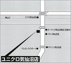 UNIQLO Kesennuma map