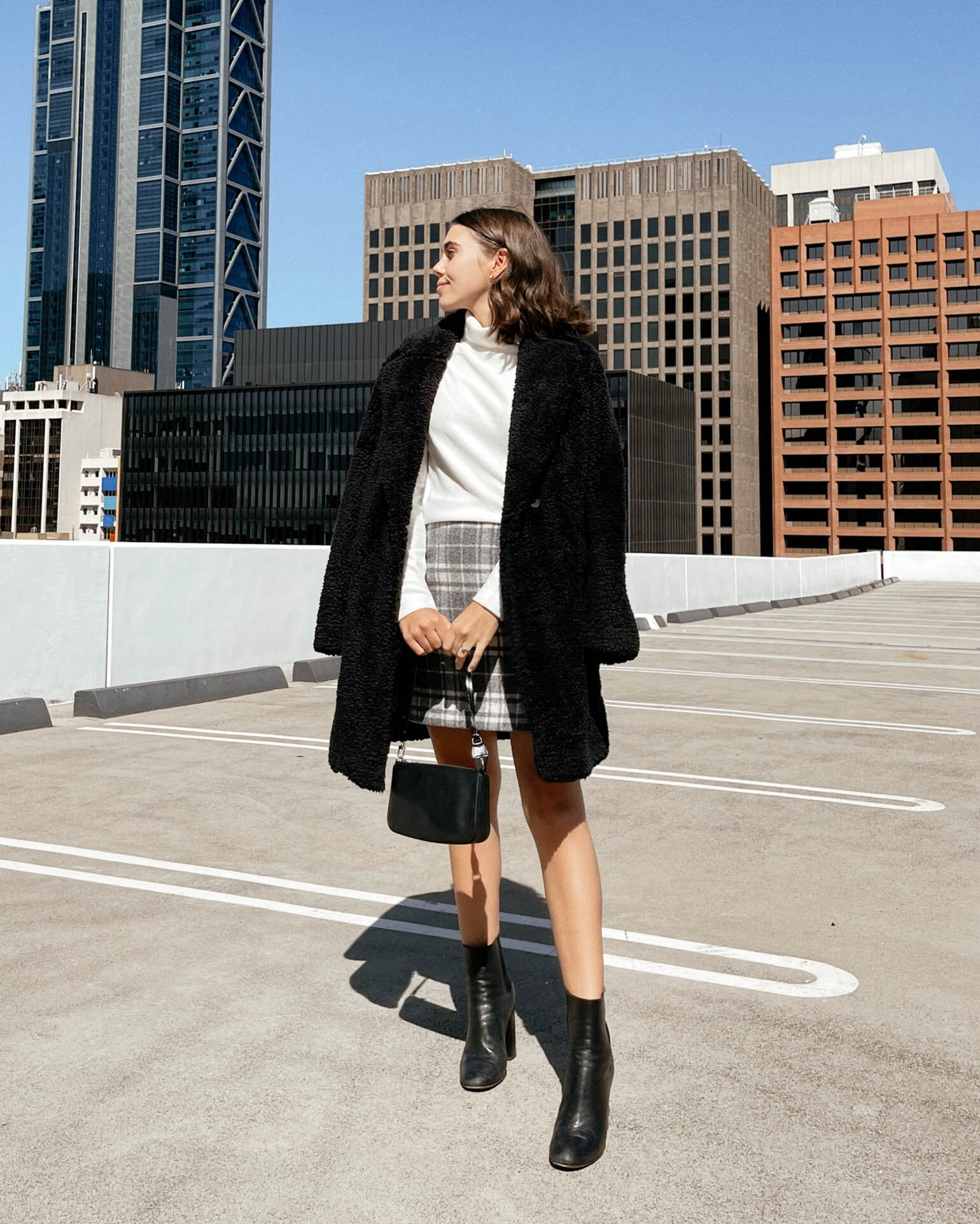 uniqlo pile lined fleece tailored coat