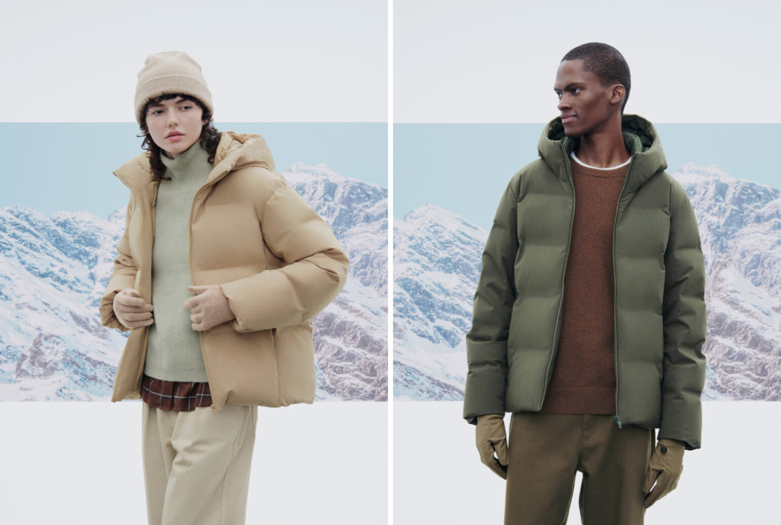 Parka en duvet sans couture