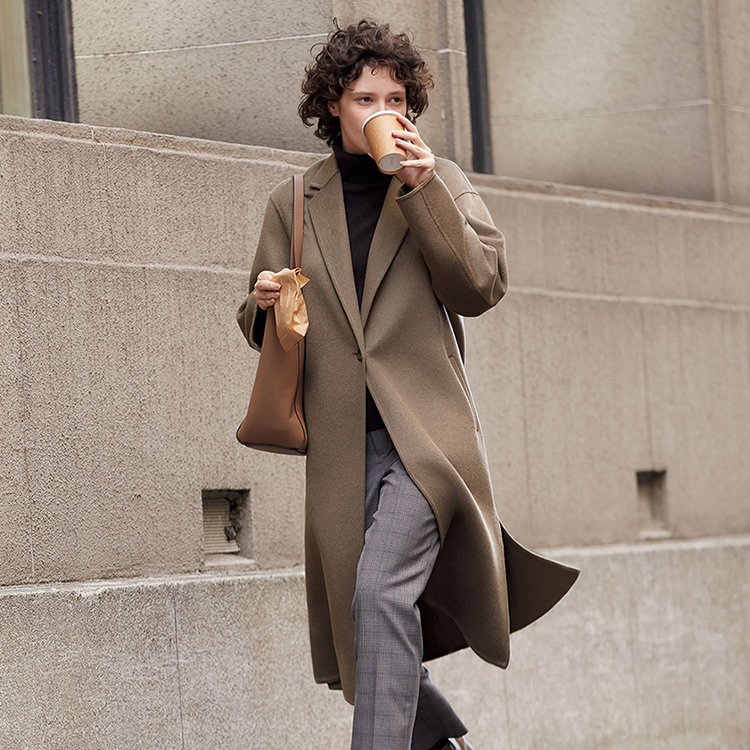 女裝 雙面織紋長身大衣