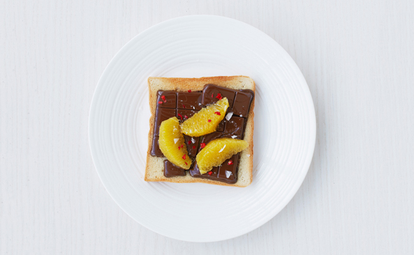 Dark Chocolate Sandwich with Orange and Chiles