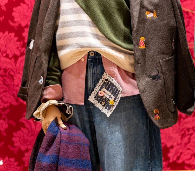 Close-up photo of a mannequin wearing jeans