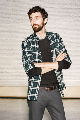 플란넬체크셔츠(긴팔)버튼다운E1