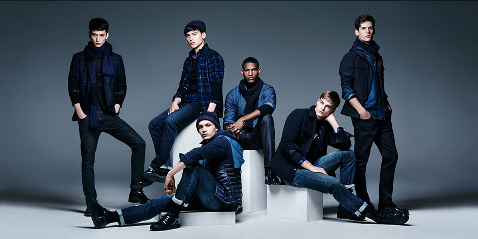 FROM LEFT:스키니피트테이퍼드진A 49,900원, 슬림피트스트레이트진A, 슬림피트스트레이트진A, 슬림피트스트레이트진(셀비지), 레귤러피트스트레이트진(셀비지), 레귤러피트스트레이트진(셀비지)