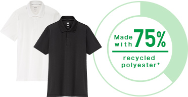 DRY-EX Polo Shirt (short-sleeve) Made with recycled polyester 75%