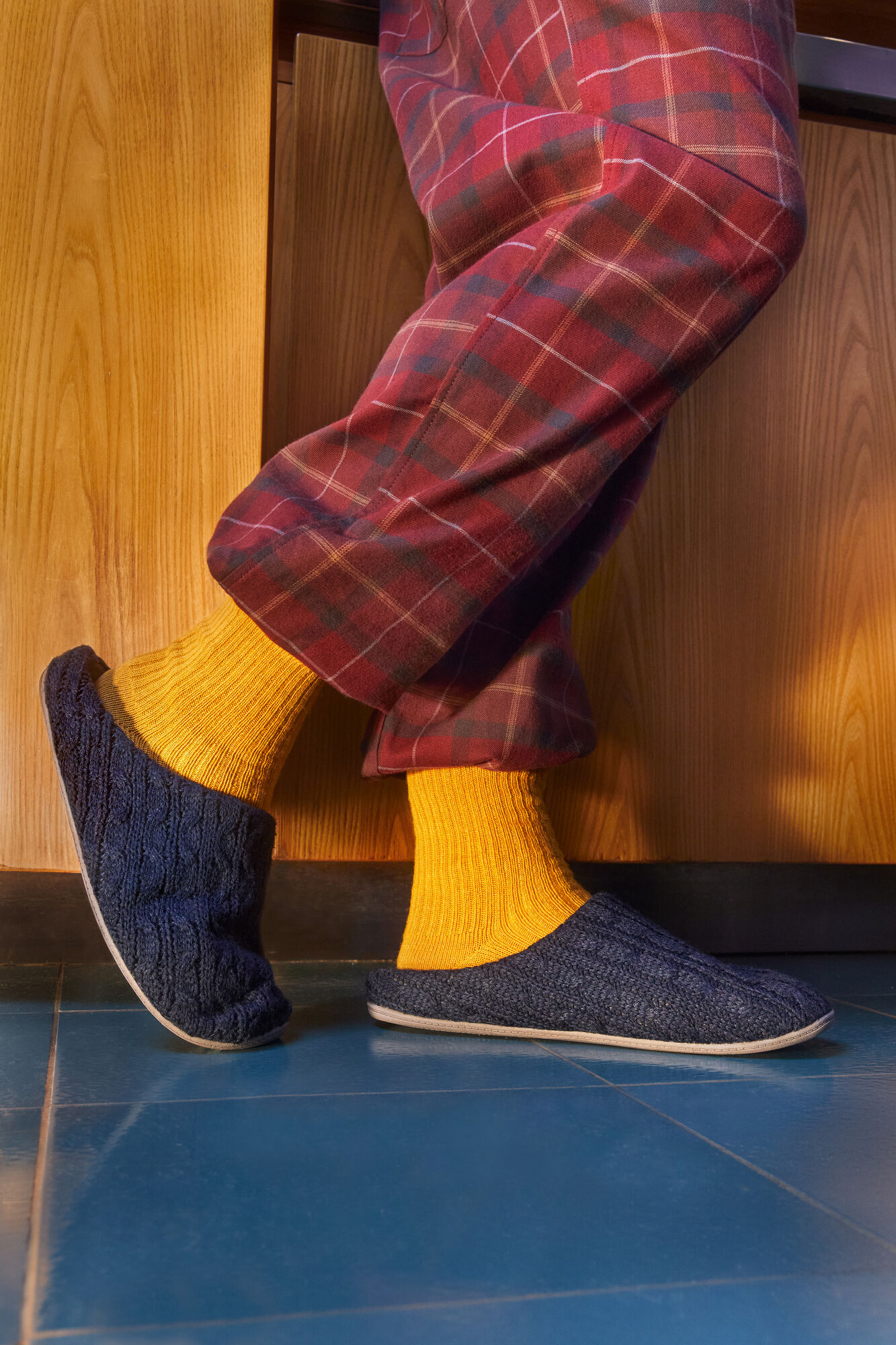 close-up of UNIQLO HEATTECH socks