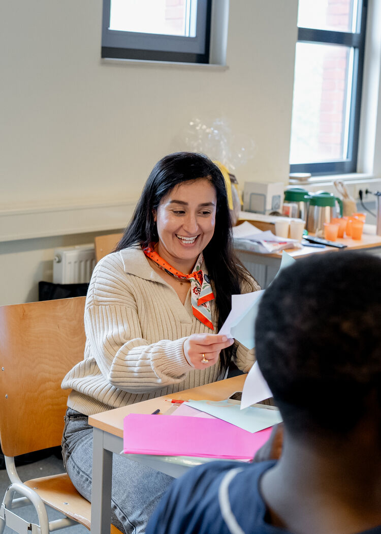 a workshop organised by UNHCR at an asylum centre in the Netherlands