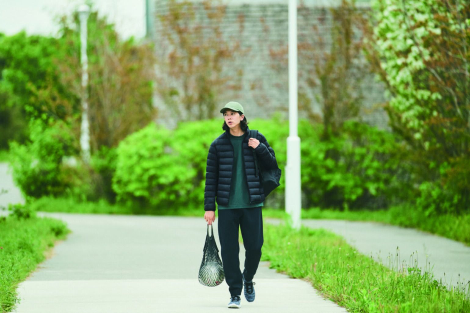 Man wearing a Ultra Light Down jacket