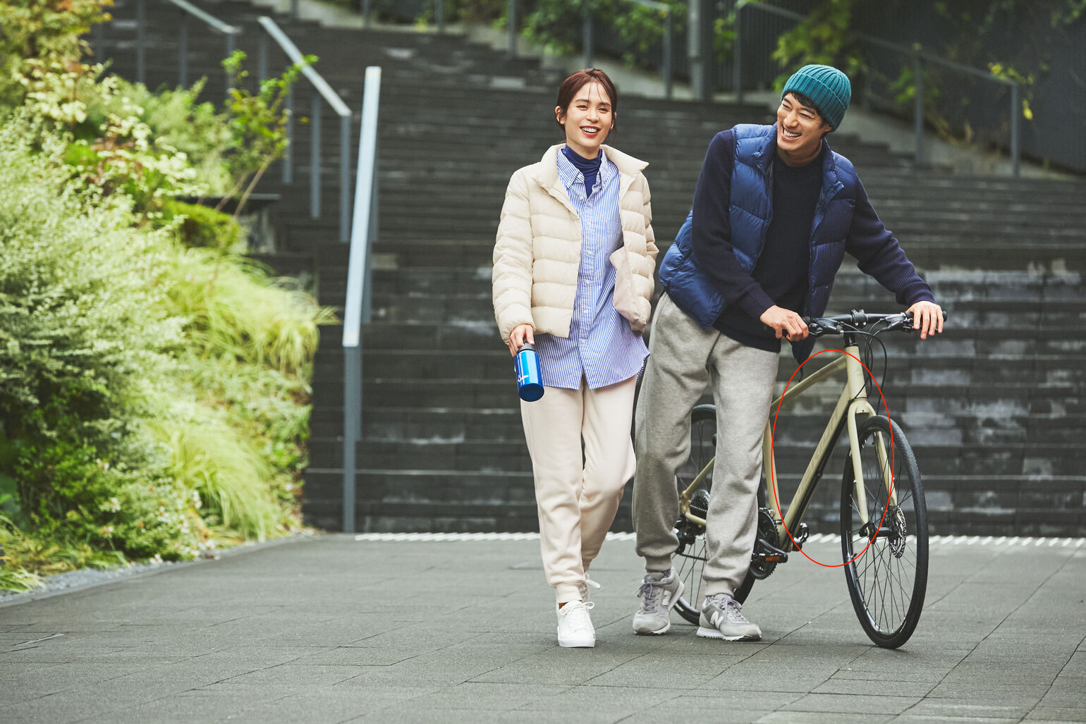two people wearing UNIQLO Ultra Light Down