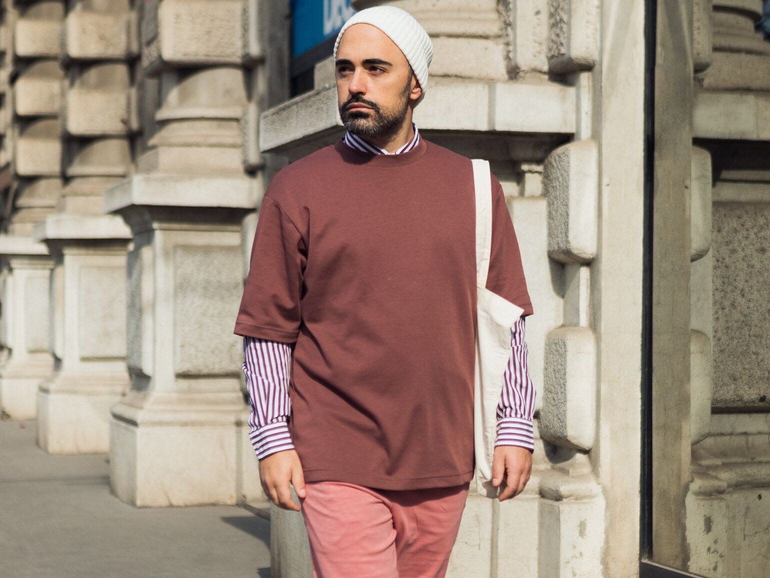 man wearing UNIQLO clothing athleisure style