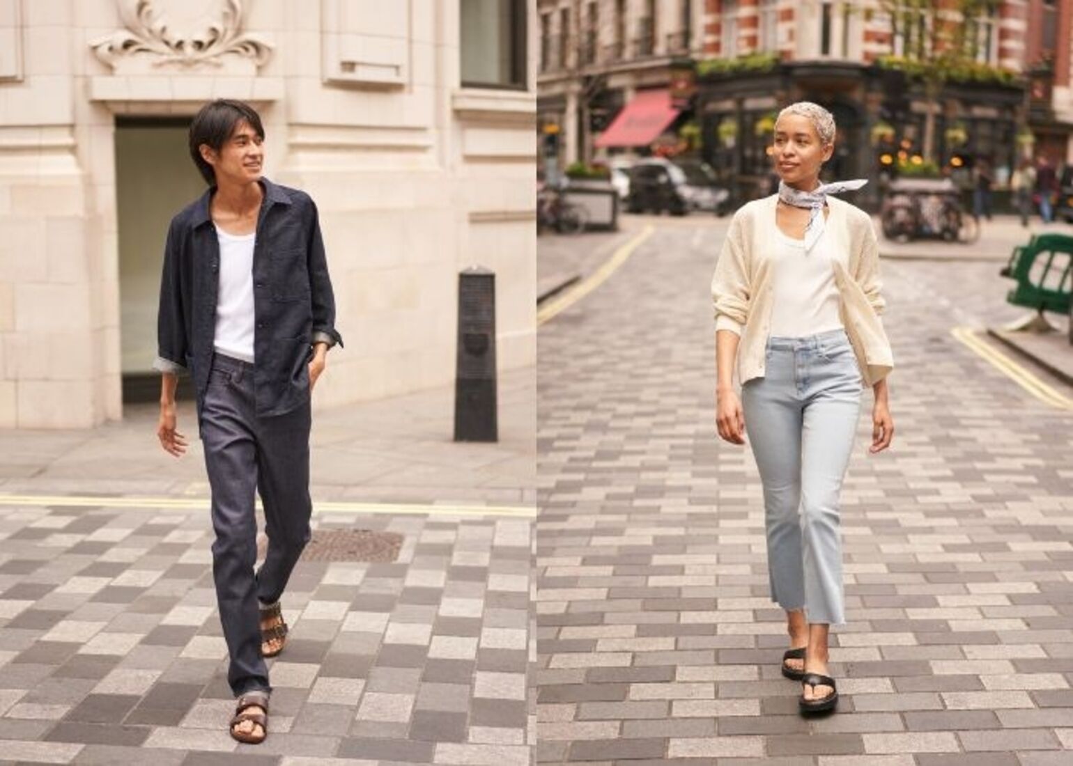 models wearing UNIQLO clothing